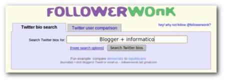 Follower Wonk, encuentra usuarios interesantes en Twitter