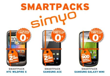 Simyo oferta "SmartPacks", Smartphones desde cero euros para sus clientes actuales
