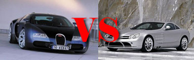 Porno de calidad: Duelo de aceleración de un Veyron contra un SLR McLaren
