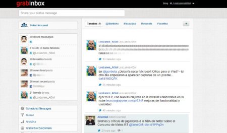 GrabInbox, una alternativa online para manejar tus redes sociales de forma conjunta