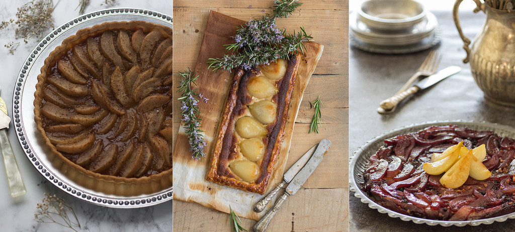 Tres tartas de pera deliciosas y originales