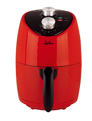 JATA JEFR1222 - Freidora de Aire 2 L sin Aceite 200ºC, Air Fryer Compacta, Termostato Regulable, Temporizador 30 min, Cestillo Antiadherente sin BPA, Cocina Saludable para 2-3 Personas
