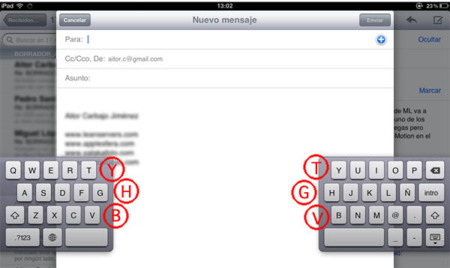 Las teclas ocultas en el teclado dividido del iPad con iOS 5