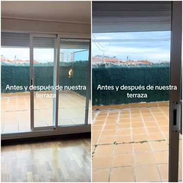 Esta chica colombiana se ha mudado a España y ha reformado la terraza de su piso de alquiler: el resultado es una elegante continuación del salón 