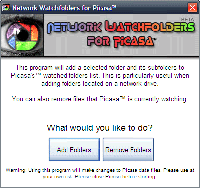 Agrega carpetas a Picasa con Network Watchfolders