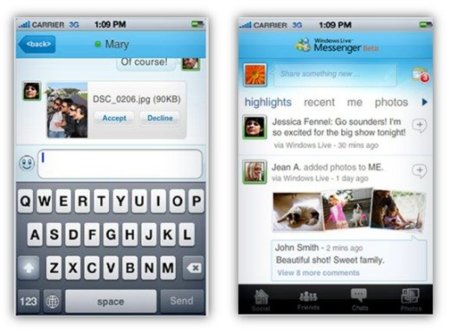 Windows Live Messenger para el iPhone al descubierto