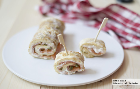 Omelette roulade de salmón y cebollino para el #díadelatortilla. Receta