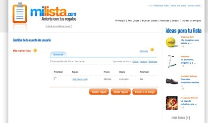 Mislista, crea tus listas de regalos preferidos a recibir