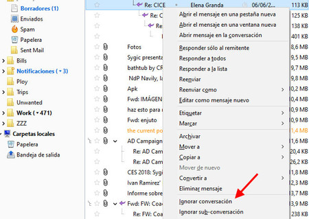 Ignorarconversacion