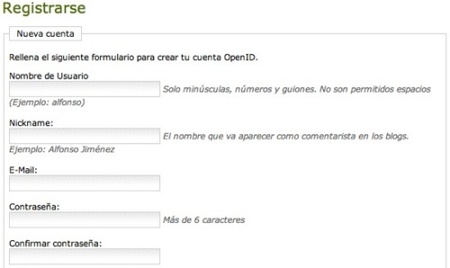 Formulario de registro