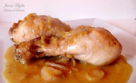 Guiso de pollo a la naranja. Receta