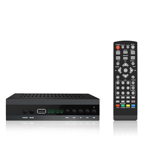 2026 Nuevo Español TDT Decodificador TV DVB-T T2 H265 HEVC FTA Full HD PVR, USB, HDMI, SCART, Sintonizador de TV Digital Terrestre, Receptor Digital de Alta definición Full HD 1080p