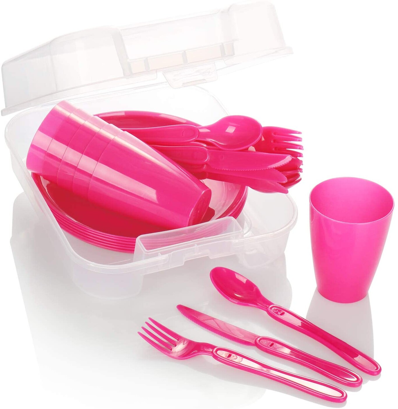 Seis juegos de vajillas montar un picnic improvisado, tan prácticas