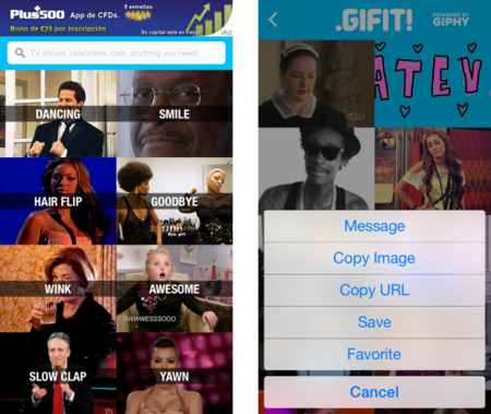 Gifit, un repositorio de 40.000 GIFs animados en tu iPhone
