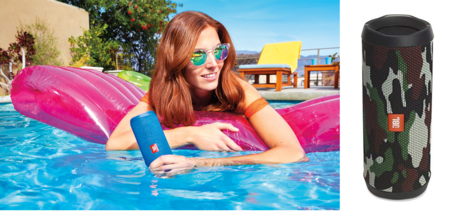 Oferta en altavoces de Amazon: por 82,45 euros tenemos el altavoz JBL Flip 4 en camuflaje, ideal para playas y piscinas