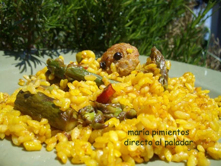 Arroz de primavera con butifarra. Receta