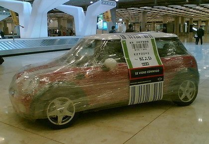 El Mini se viene conmigo en el avión