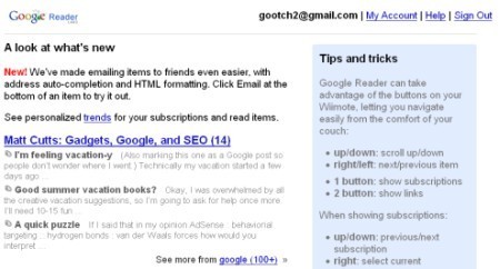 Google Reader para Wii
