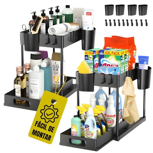 Diarque – Organizador Bajo Fregadero 2 Niveles Pack de 2