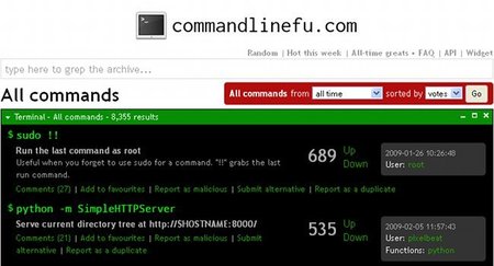 Todos los comandos más complejos al alcance de tu mano con commandlinefu.com