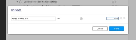 OmniFocus Web の受信箱にタスクを追加します。