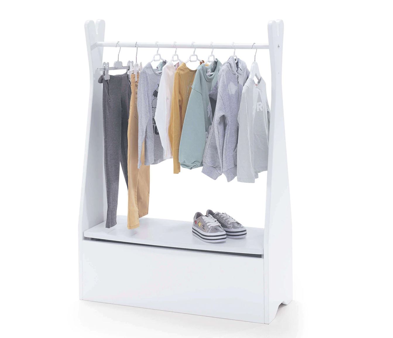 Armario Alondra Trix Montessori 3 en 1 Colgador/Baúl/Sillón