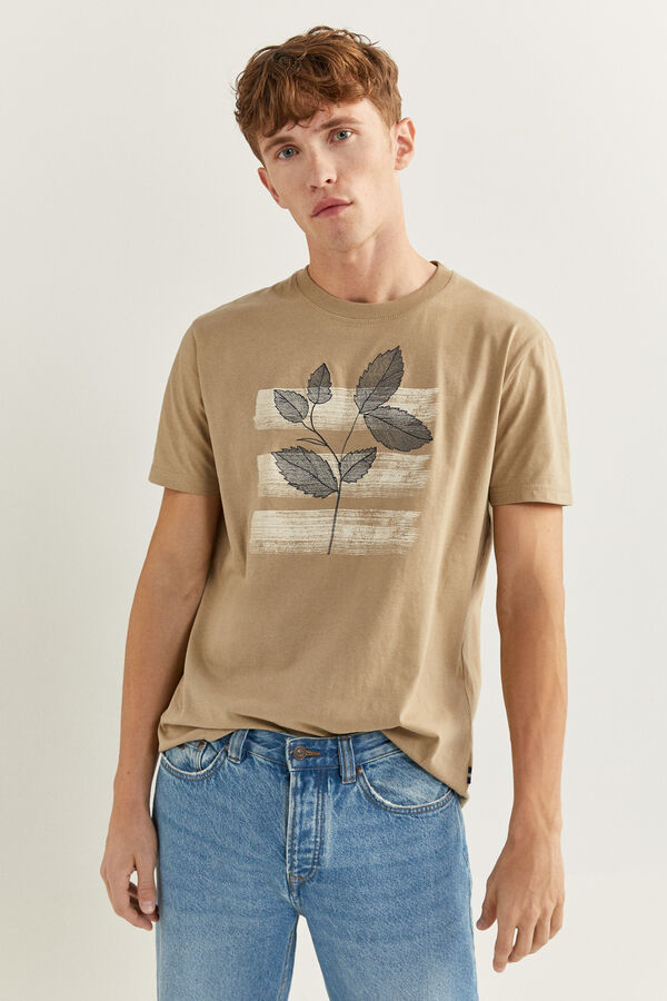 Camiseta con estampado de flores