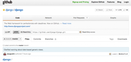 Otro que cae en las garras de Github, Django