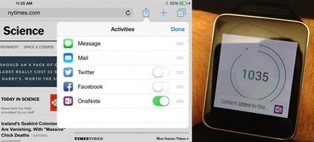 OneNote avanza en su invasión a otras plataformas: ahora llega a los smartwatches Android y a iOS 8