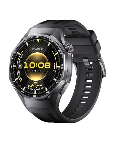 HUAWEI Watch GT 6 Pro 46mm GPS Smartwatch 1.47''AMOLED Pantalla Táctil, hasta 21 Días de Autonomía, Ciclismo Nivel Profesional, NFC, iOS Android Compatible, Análisis ECG, Monitoreo de Salud, Negro