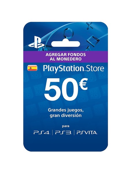 Tarjeta prepago PlayStation Store de 50 euros, para PS3, PS4 o Vita, por 42,99 euros