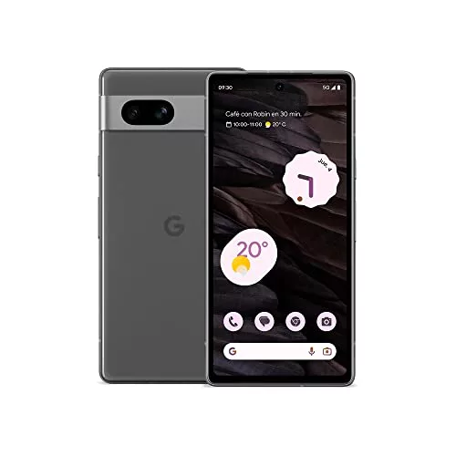 Google Pixel 7a - 広角レンズと 24 時間のバッテリー寿命を備えた無料の 5G Android スマートフォン - カーボン