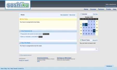 Soshiku, para mantener las tareas escolares al día