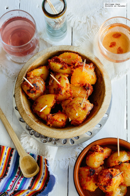 Papitas a la diabla. Receta de botana