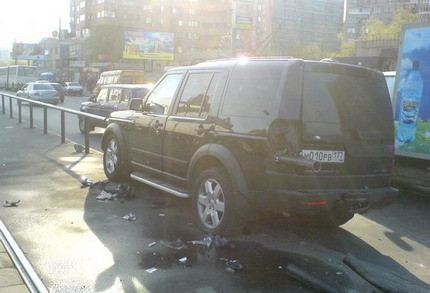 Land Rover Discovery empalado