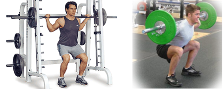 Sentadilla: peso libre o multipower