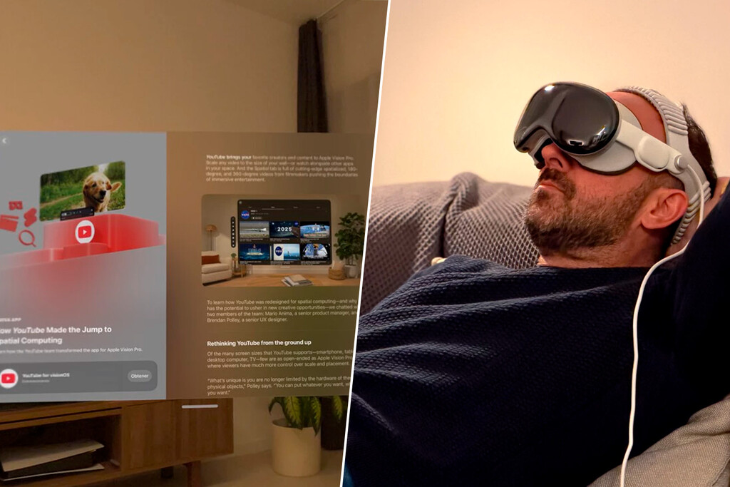 La llegada de YouTube a visionOS me deja algo claro: el Apple Vision Pro está muy vivo