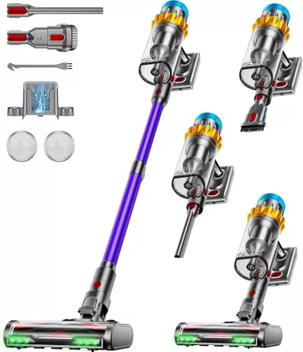 Aspiradora sin Cable 55KPA 650W 70Mins,Escoba Aspiradora sin Cable