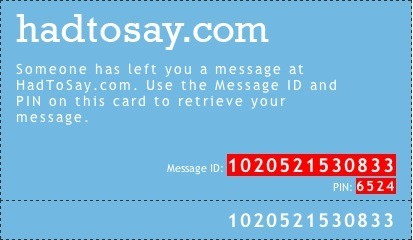 Hadtosay, sorprende a alguien con mensajes anónimos