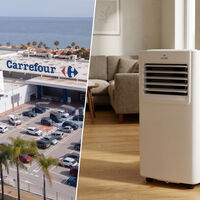 Carrefour vende un aire acondicionado portátil por menos de 250 euros ideal para refrescar dormitorios pequeños 