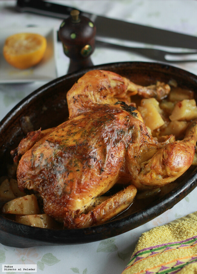 receta del pollo al horno de mi abuela