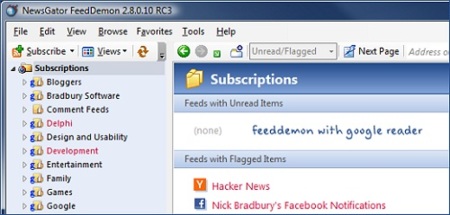 FeedDemon pronto ofrecerá sincronización con Google Reader