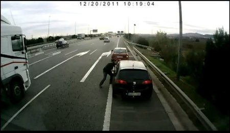 Peligroso "pique" en la A2