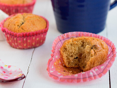 Magdalenas De Crema De Cacahuete Y Chips De Chocolate