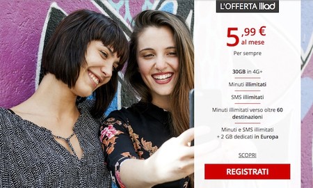 Llamadas ilimitadas y 30 GB por 5,99 euros: Free traslada su estrategia de romper precios a Italia