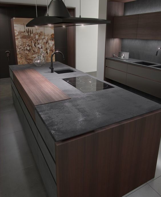 Madera y negro en la cocina: 18 ideas para una combinación ganadora