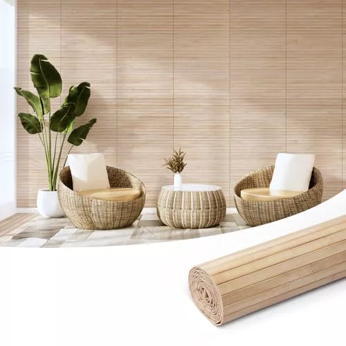 Art3d Panel de pared de bambú natural para decoración de paredes interiores, paneles renovables para pared, techo, muebles, gabinetes, oficinas, 30 x 244 cm, carbonizado