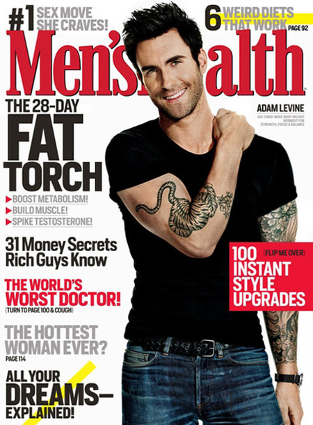 Adam Levine, ¿se puede saber qué haces con camiseta en Men's Health?