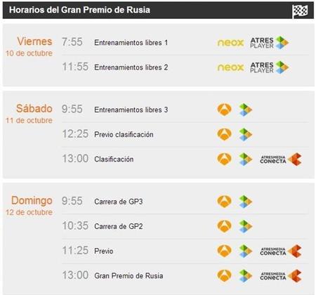 Horarios Rusia