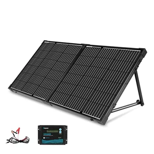 Renogy Panel solar portátil de 100 W y 12 voltios con controlador de cargador impermeable de 20 A